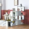 Costway 5-Tier Bookshelf Corner Ladder Bookcase Display Storage Rack White - 3 of 4