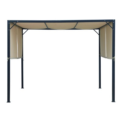 Wendy Beige and Black Steel Framed 10' x 10' Gazebo
