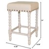 Carolina Living Remick 24" Counter Stool - Vintage White - Linen Upholstery - 3 of 4