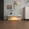 XIYUYEU Modern Entryway Bench, Leather Upholstered Ottoman with LED Sensor Light for Living Room, Bedroom - 2 of 4