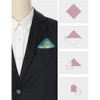 INSPIRE CHIC Men's Houndstooth Self-Fold Pocket Square for Suit 1 Pcs - 3 of 4