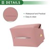 Unique Bargains Universal Car Tissue Holder Napkin Box Car Backseat Extra Large Tissue Organization Faux Leather - 3 of 4