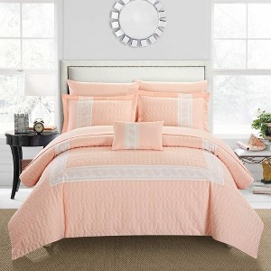 Chic Home Design Twin 6pc Mason Bed In A Bag Comforter Set Blush