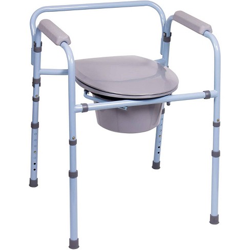 KosmoCare Prestige Folding Commode Chair with back & handrest