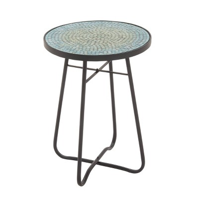 Eclectic Metal Accent Table Black - Olivia & May