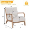 RISOKEYS Mid-Century Modern Accent Chair with Pillow: Stylish Corduroy Upholstery & Easy Assembly - for Living Room, Bedroom, Balcony Decor - 3 of 4