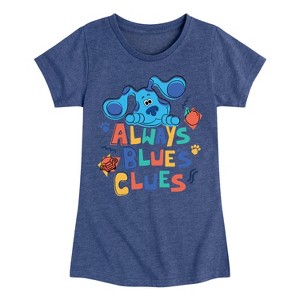 Girls' - Blue's Clues & You! - Always Blue's Clues Fitted Short Sleeve Graphic T-Shirt - 1 of 3