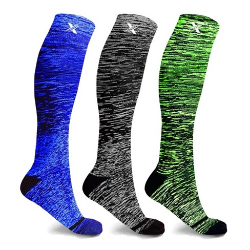 Compression Socks for Women and Men Circulation (3 Pairs) - Best for  Nursing,Running,Travel Knee High Socks