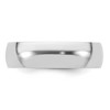 Black Bow Jewelry 3mm to 8mm Platinum Light Weight Polished Domed Comfort Fit Band - 3 of 4