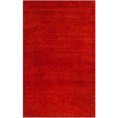 Himalaya Red Hand-Knotted Wool Round Area Rug