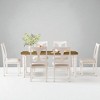 7-Piece Extendable Dining Table Set with 60"-78" Rectangular Wood Table & 6 Upholstered Chairs, Kitchen Dining Room Furniture with Removable Leaf - 3 of 4