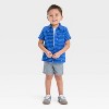 Toddler Boys' Sailboat Printed Gauze Woven Shirt - Cat & Jack™ Blue - 3 of 3