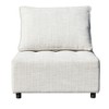 Outdoor Single Modular Sofa, Linen Armless Floor Sofa, Single Sofa Couch with Cushion For Balcony Patio Bedroom Living Room, Free Combination - 4 of 4