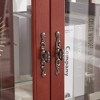ChicFurnit Decorative Storage Cabinet Elegant 2 Door Curio Cabinet with Adjustable Shelves for Home or Office, Brown, 38.98"*15.16"*11.81" - 4 of 4