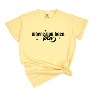 Where You Been Loca  - Women's Garment Dyed Graphic T-Shirt - 1 of 4