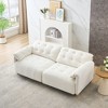 83.1'' Cloud Fabric 2-Seater Sofa with Straight-Line Design, Solid Wood Frame and Fluffy Sponge Cushioning - 3 of 4