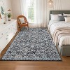 Washable Non-Slip Area Rug - Low Pile Stain-Resistant Oriental Accent Carpet Foldable Print Floor Covering for Living Room, Bedroom Office - 2 of 4