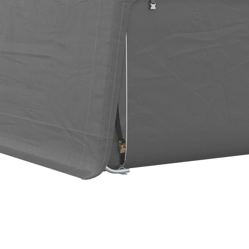 Outsunny 10' x 20' Portable Garage, Heavy Duty Carport, Storage Tent Shelter w/ Anti-UV Sidewalls and Double Zipper Doors, 5 of 7