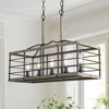 LNC Castle 5-Light 26" Farmhouse/Rustic Large Rectangle Chandelier,Black and Light Gray Wood Tone - 2 of 4