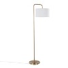 Puck 63.75" Contemporary Metal Floor Lamp in Gold Metal with White Linen Shade from Grandview Gallery by LumiSource - 4 of 4