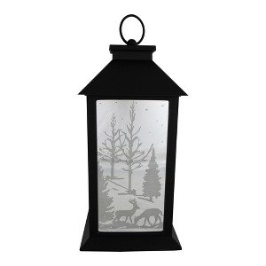 Northlight LED Lighted Deer and Winter Trees Christmas Lantern - 11" - 1 of 4