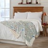 Holiday-Printed Plush Throw Blanket - Great Bay Home - 3 of 4