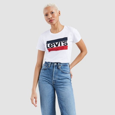 levis t shirt white ladies