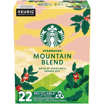 Starbucks Keurig Mountain Blend Medium Roast Coffee Pods - 22 K-Cups