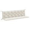 vidaXL Garden Bench Cushions 2 pcs Melange Cream 78.7"x19.7"x2.8" Fabric - 2 of 4