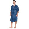 Ashford & Brooks Mens Woven Long Sleep Shirt Nightshirt - 3 of 4