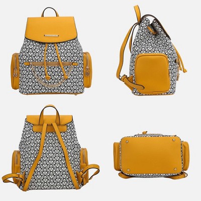 MKF Collection Issah Functional and Stylish Circular Pattern Vegan Leather Backpack by Mia K- Black — фото 4