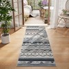 COZONY Washable Vintage Geometric Rug, Grey Low Pile Non Slip Carpet for Living Room Bedroom Dining Room - 2 of 4
