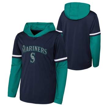 Lids Seattle Mariners Jersey Pullover Muscle Hoodie - Navy