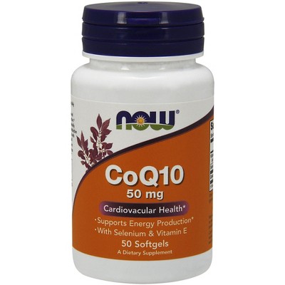 CoQ10 50mg With Vitamin E And Selenium by Now Foods  -  50 Softgel