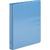 Business Source View Binder Round Ring 1" Cap Letter-size Light Blue 19602 - 3 of 4