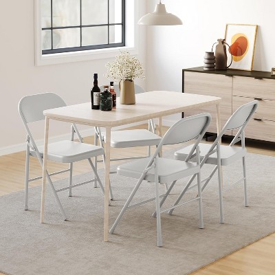 Nasitip Folding Chairs, Portable Commercial Seat with Metal Frame, Heavy Duty Foldable Chairs for Office, Party
