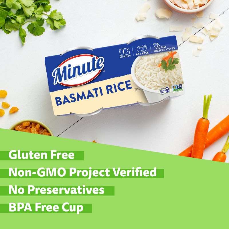 Minute Rice Gluten Free to Serve Basmati Rice Cups - 8.8oz-2ct, 5 of 11