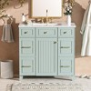 TIRAMISUBEST 36" Light Green Bathroom Vanity with Ceramic Sink, Soft-Close Doors, 2 Double-Layer & 2 Standard Drawers - 3 of 4