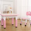 Kids Table & 4 Chairs Set, Height Adjustable Arts & Crafts Desk for Ages 2-10, Non-Slip Legs, Max 300lbs for Classrooms, Daycares, Home - 2 of 4