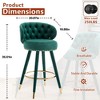 MOONMISS 2PCS 360 degrees Counter Height Bar Stools  for Kitchen Counter Solid Wood Legs with a fixed height - 3 of 4