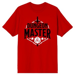 Dungeons & Dragons Dungeon Master Crew Neck Short Sleeve Red Men's T-shirt - 1 of 3