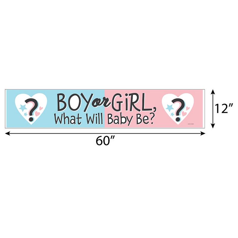 Big Dot of Happiness Baby Gender Reveal - Team Boy or Girl Party Decorations Party Banner, 2 of 7