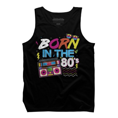 Men's Design By Humans Born in 80s Retro By MusicoIlustre Tank Top
