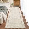 Scalloped Machine Washable Non-Slip Bordered Rug Non-Shedding Soft Low Pile Modern Accent Rugs - 3 of 4