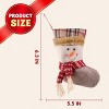 Joyfy 12 Pcs Mini Christmas Stockings, Xmas Santa Snowman Reindeer Burlap Stockings for Christmas Tree Holiday Decoration Present Holders Treat Bags - 4 of 4