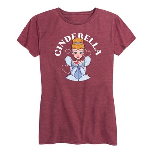 Women's - Disney Princess - Cinderella Kiss Short Sleeve Graphic T-Shirt - 1 of 4