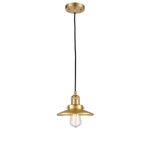 Railroad - 1 Light Cord Hung Mini Pendant In Traditional Style-8 Inches Tall and 8 Inches Wide - 1 of 1