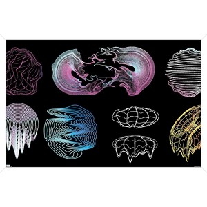 Trends International Retrofuturistic  Shapes Framed Wall Poster Prints - 1 of 4