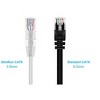 Monoprice Cat6 Ethernet Patch Cable - 3 feet - White | Snagless RJ45 Stranded 550MHz UTP CMR Riser Rated Pure Bare Copper Wire 28AWG - SlimRun Series - 2 of 4