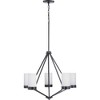 Progress Lighting Elevate 5-Light Chandelier, Steel, Matte Black, Glass Shades - 3 of 4